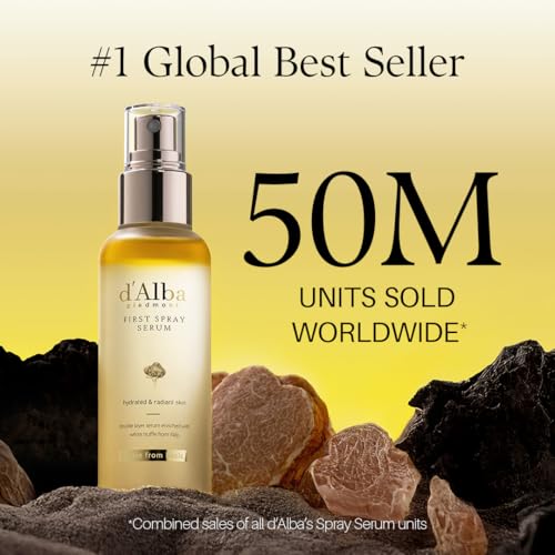 dalba Piedmont Italian White Truffle First Spray Serum  Vegan Skin Care  Light weight Face Moisturizer  Glow Serum for Radiant Skin  Non Comedogenic  All In One Mist  Korean Skin Care  3 38 fl oz  