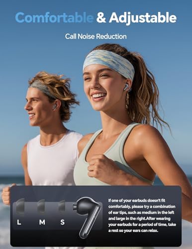 dbsono Wireless Bluetooth Earbuds  13mm Drivers Hi Fi Deep Bass  30H Playtime  Touchscreen Control  Mic for Calls  IPX5 Water Resistant  Comfortable Fit  Birthday Gifts for Adults/Teens/Men  Black