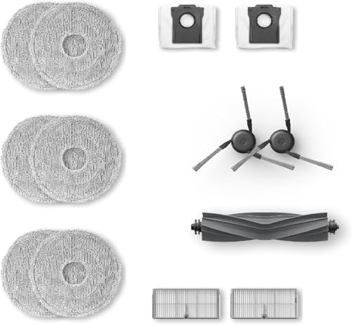 dreame Replacement Accessories Kit Compatible with X40 Ultra  L40 Ultra  1 Main Brush  2 Side Brushes  2 Filters  2 Dust Bags  3 Pairs  6pcs  of Mop Pads