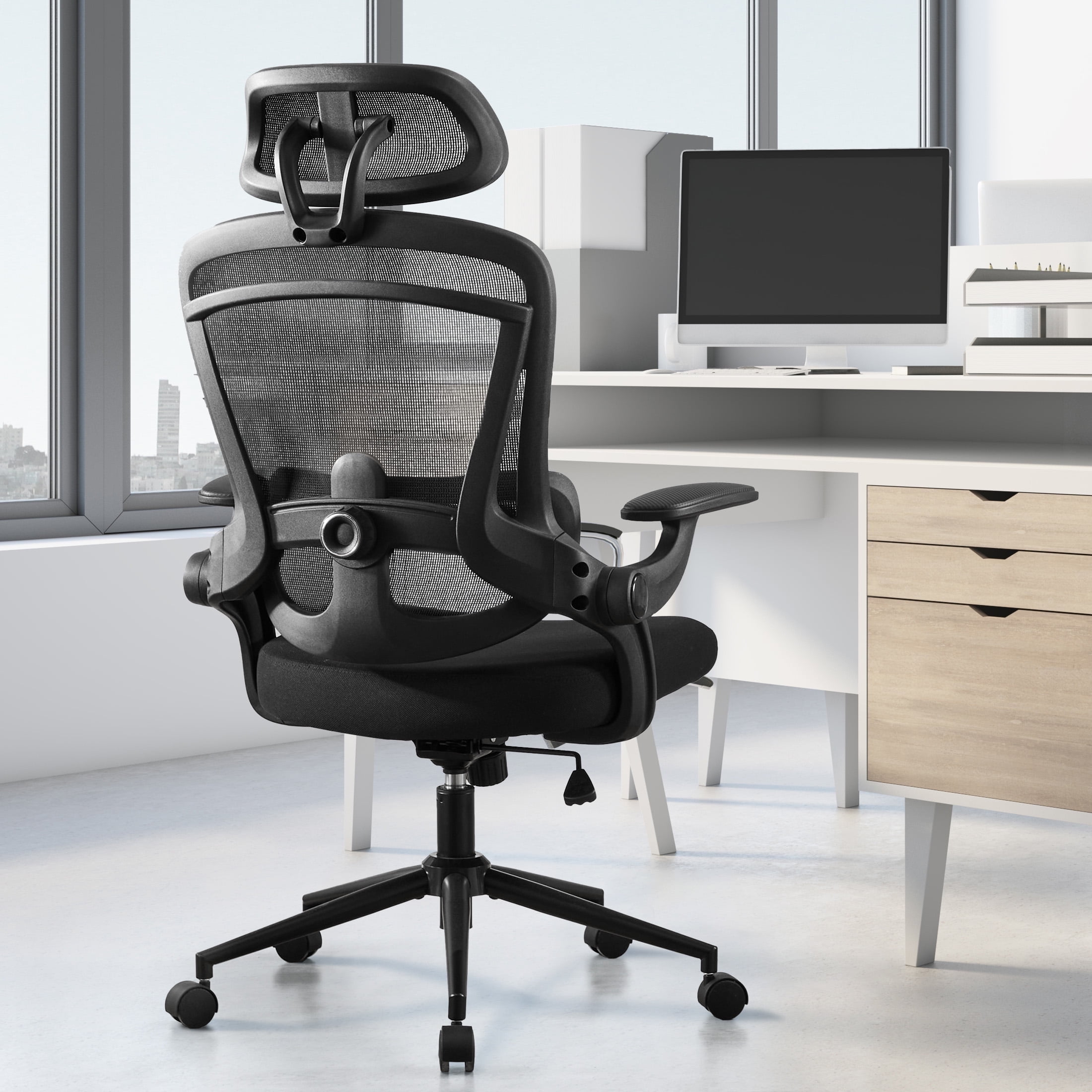 edx Ergonomic Office Chair  Mesh Computer Desk Chair with Lumbar Support  275lb  Black