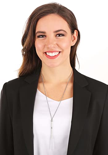 elope Tina Goldstein Wand Necklace   Silver Toned Metal Prop with Adjustable Chain  Officially Licensed