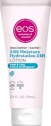eos 24H Moisture Travel Body Lotion  Vanilla Cashmere  Travel Size Essential  Toiletries  Mini Body Lotion For Dry Skin  2 5 fl oz