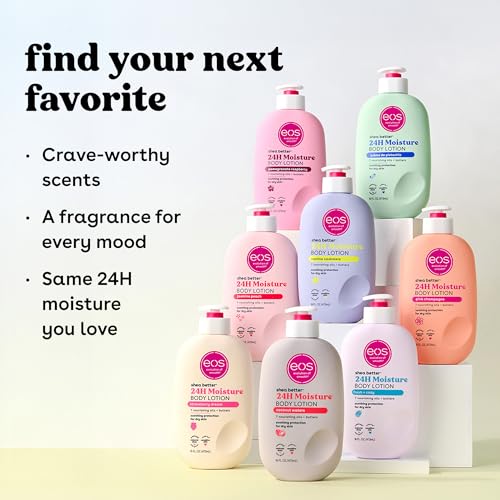 eos 24H Moisture Travel Body Lotion  Vanilla Cashmere  Travel Size Essential  Toiletries  Mini Body Lotion For Dry Skin  2 5 fl oz