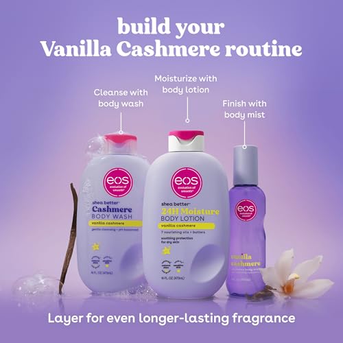 eos Body Wash  Vanilla  Moisturizing Creamy Gel Formula with Shea Butter  Glycerin  Vitamin E  pH Balanced  Sensitive Skin  Vegan  16 fl oz