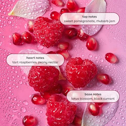 eos Cashmere Body Mist  Pomegranate Raspberry  Body Spray for Women  Hair Mist  Fruity  Moisturizing  Hyaluronic Acid  Glycerin  Vegan  Cruelty free  6 fl oz