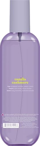 eos Cashmere Body Mist  Vanilla Cashmere  Soft Musk  Cozy Caramel  Hair Mist  Body Spray for Women Moisturizing  Hyaluronic Acid  Vanilla Body Spray  Vegan  Cruelty free  6 fl oz