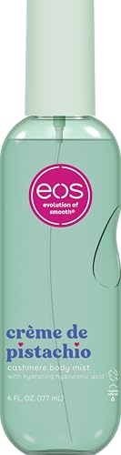 eos Cashmere Body Mist  Vanilla Cashmere  Soft Musk  Cozy Caramel  Hair Mist  Body Spray for Women Moisturizing  Hyaluronic Acid  Vanilla Body Spray  Vegan  Cruelty free  6 fl oz