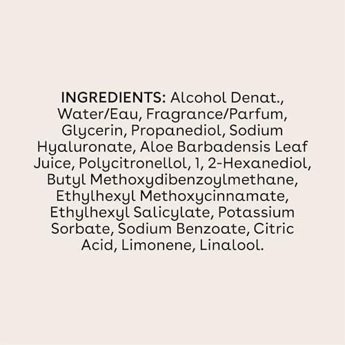 eos Cashmere Body Mist  Strawberry Dream  Body Spray for Women  Strawberry Perfume  Hair Mist  Moisturizing  Hyaluronic Acid  Glycerin  Vegan  Cruelty free  6 fl oz