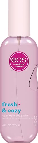 eos Cashmere Body Mist  Strawberry Dream  Body Spray for Women  Strawberry Perfume  Hair Mist  Moisturizing  Hyaluronic Acid  Glycerin  Vegan  Cruelty free  6 fl oz