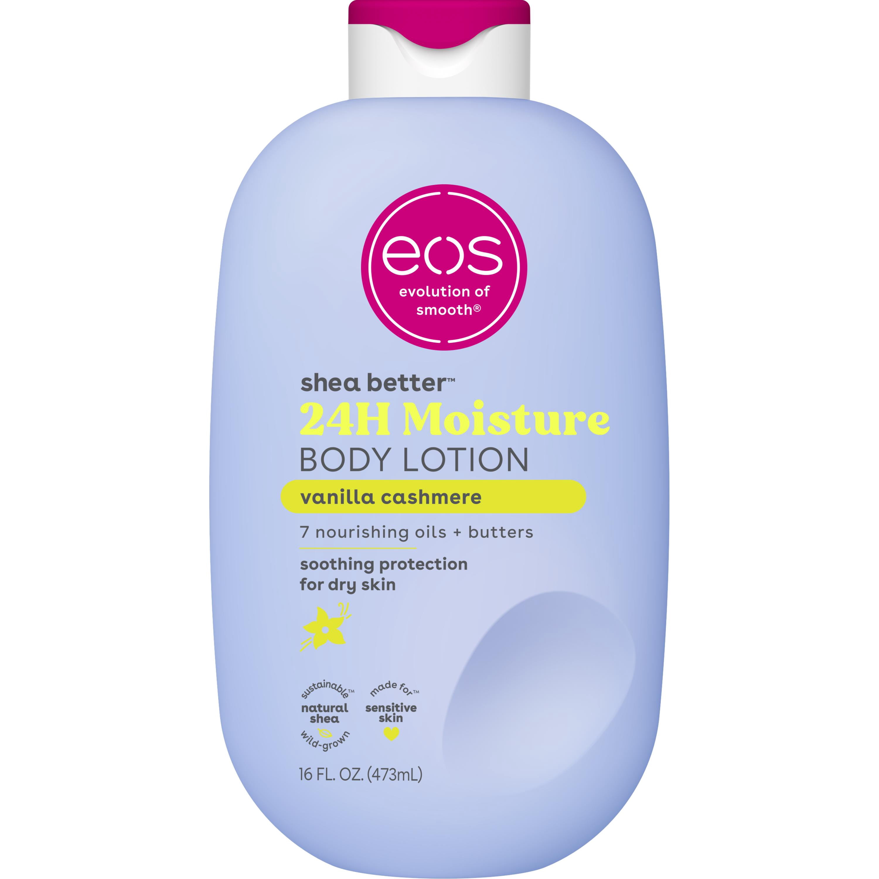 eos Shea Better 24H Moisture Body Lotion  Vanilla Cashmere  for Dry Skin  16 fl oz
