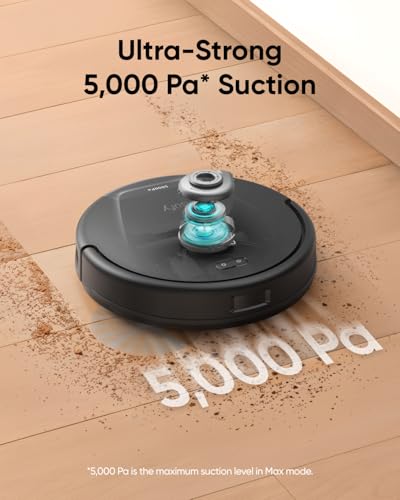 eufy L60 Robot Vacuum with Self Empty Station  Hair Detangling Technology  Up to 60 Days Hands Free Cleaning  5 000 Pa Suction  Remove Hair  Dust