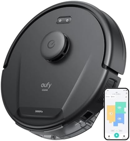 eufy L60 Robot Vacuum with Self Empty Station  Hair Detangling Technology  Up to 60 Days Hands Free Cleaning  5 000 Pa Suction  Renewed