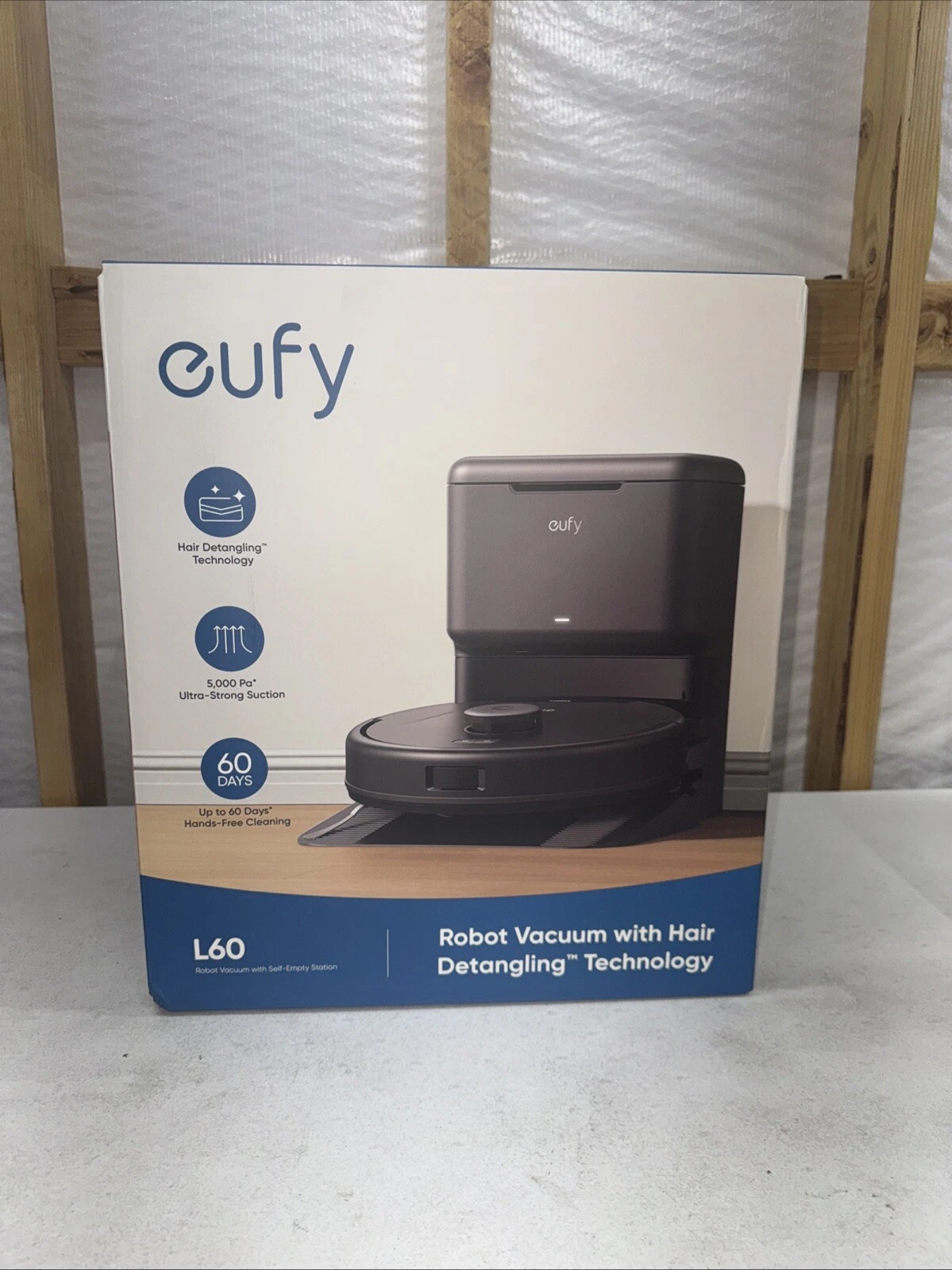 eufy L60 Robot Vacuum with Self Empty Station Hair Detangling Tech 5000 Pa