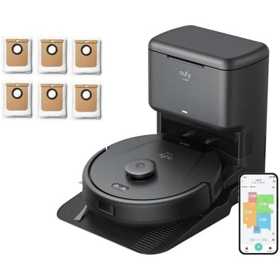 eufy RoboVac L60 with Auto Empty Station  5000Pa Suction  Includes 6 Dust Bags
