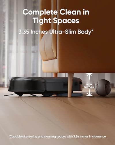 eufy Robot Vacuum Omni C20  Robot Vacuum and Mop Combo  All in One Station  Auto Mop Washing and Auto Drying for Hands Free Cleaning  7000 Pa Powerful Suction  Self Emptying  3 35 Inch Design
