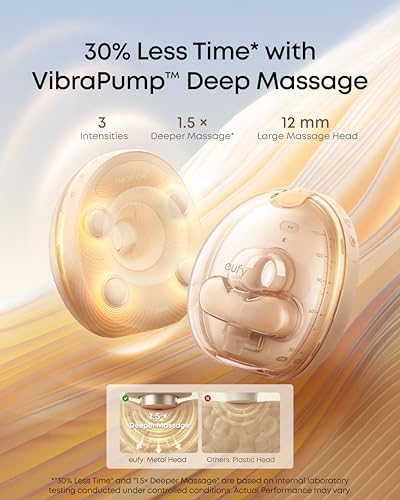 eufy Security Heated Massage Wearable Breast Pump S2 Pro  HeatFlow  Double Sealed Flange  Nipple Light  DIY Rhythm  Full Milk & Leak Alert  Wireless Charging Case  7 Day Battery  App Control