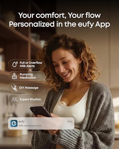 eufy Security Heated Massage Wearable Breast Pump S2 Pro  HeatFlow  Double Sealed Flange  Nipple Light  DIY Rhythm  Full Milk & Leak Alert  Wireless Charging Case  7 Day Battery  App Control