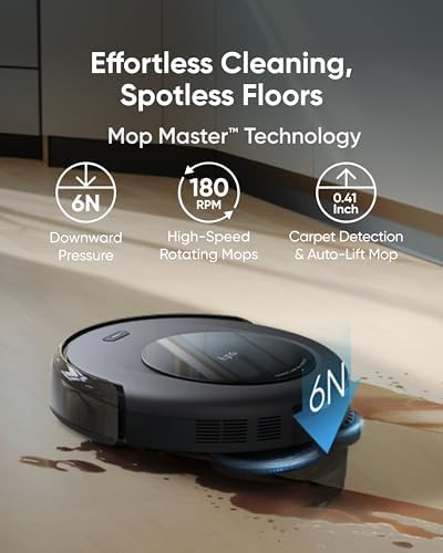 eufy  Like New  Robot Vacuum Omni C20  Robot Vacuum and Mop Combo  Self Emptying  Auto Mop Washing and Auto Drying for Hands Free Cleaning  7000 Pa Powerful Suction  Renewed