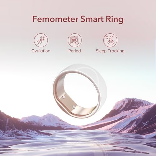 femometer Ring for Fertility and Ovulation Tracking   Size First Sizing Kit   App Auto Sync   Period & BBT Tracker   Sleep Analysis for Women   Rechargeable & Waterproof Size6