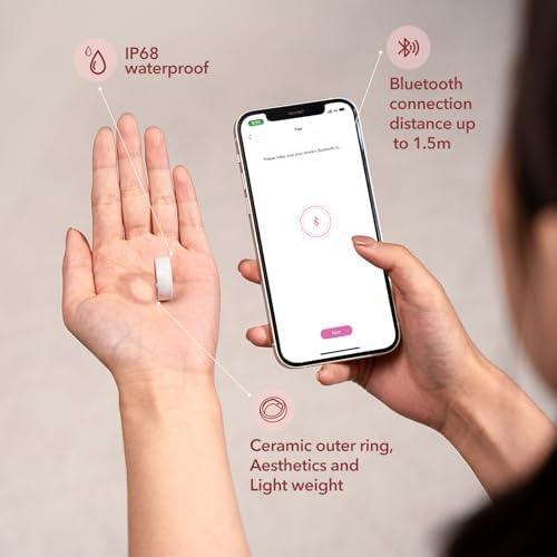 femometer Ring for Fertility and Ovulation Tracking   Size First Sizing Kit   App Auto Sync   Period & BBT Tracker   Sleep Analysis for Women   Rechargeable & Waterproof Size6
