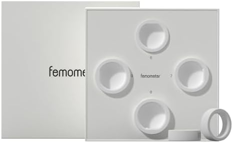 femometer Ring for Fertility and Ovulation Tracking   Size First Sizing Kit   App Auto Sync   Period & BBT Tracker   Sleep Analysis for Women   Rechargeable & Waterproof Size6
