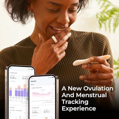 femometer Smart Ring Gen2 Ceramic   Sleep  Heart Rate & Cycle Monitoring with Free Subscription   Womens Health & Fertility Tracker with BBT Technology   Size Before You Buy   Size 9