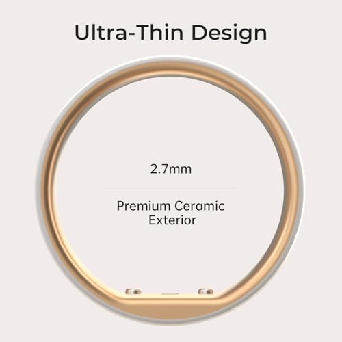 femometer Smart Ring Gen2 Ceramic   Sleep  Heart Rate & Cycle Monitoring with Free Subscription   Womens Health & Fertility Tracker with BBT Technology   Size Before You Buy   Size 9