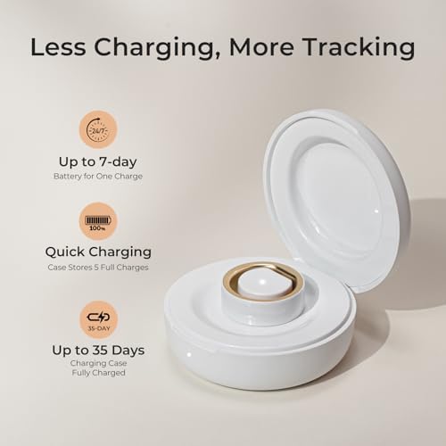 femometer Smart Ring Gen2 Ceramic   Sleep  Heart Rate & Cycle Monitoring with Free Subscription   Womens Health & Fertility Tracker with BBT Technology   Size Before You Buy   Size 9
