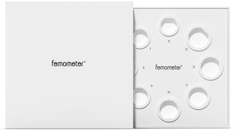 femometer Smart Ring Gen2 Ceramic   Sleep  Heart Rate & Cycle Monitoring with Free Subscription   Womens Health & Fertility Tracker with BBT Technology   Size Before You Buy   Size 9