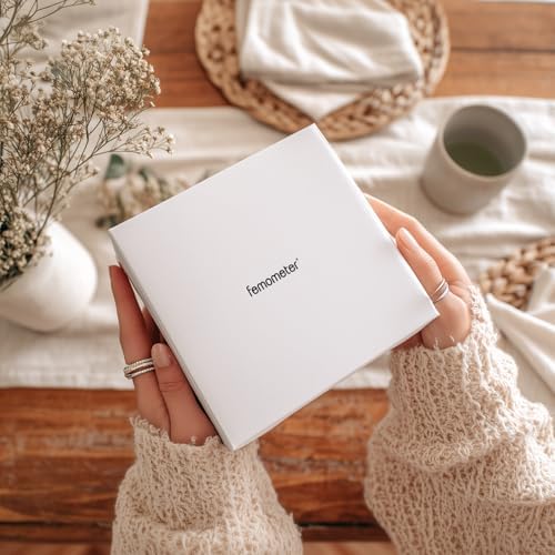 femometer Smart Ring Gen2 Ceramic   Sleep  Heart Rate & Cycle Monitoring with Free Subscription   Womens Health & Fertility Tracker with BBT Technology   Size Before You Buy   Size 9