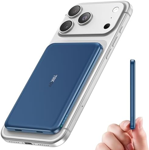 for Magsafe Portable Charger 5000mAh Slim Wireless Magnetic Power Bank with USB C Charging Travel Essential for Magsafe Battery Pack Compatible with iPhone 17/16/15/14/13/12 Series Graphite Gray