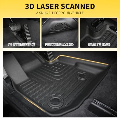 for Mazda 2 Floor Mats 2015 2024  TPE Automotive All Weather Custom Car Floor Mats Cargo Liner Full Set for Mazda 2 Accessories 2015 2024