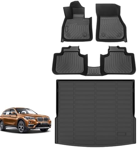 for Mazda 2 Floor Mats 2015 2024  TPE Automotive All Weather Custom Car Floor Mats Cargo Liner Full Set for Mazda 2 Accessories 2015 2024