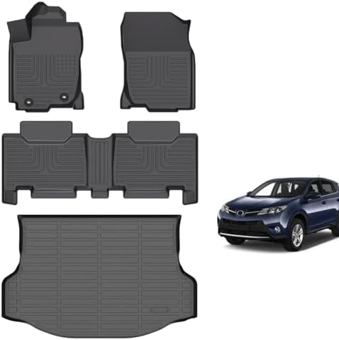 for Mazda 2 Floor Mats 2015 2024  TPE Automotive All Weather Custom Car Floor Mats Cargo Liner Full Set for Mazda 2 Accessories 2015 2024