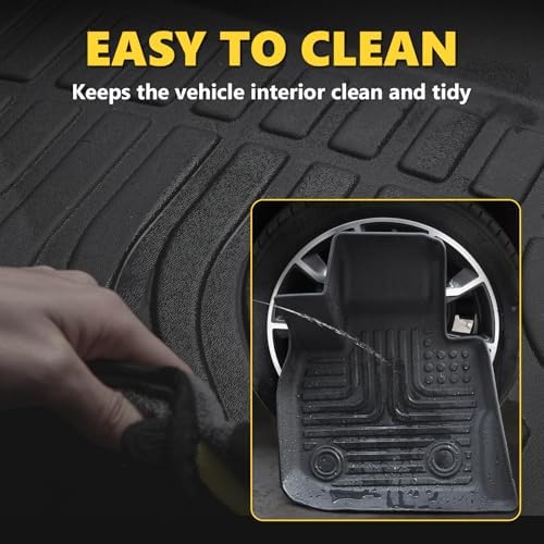 for Mazda 2 Floor Mats 2015 2024  TPE Automotive All Weather Custom Car Floor Mats Cargo Liner Full Set for Mazda 2 Accessories 2015 2024