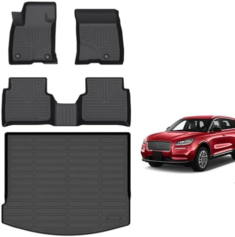 for Mazda 2 Floor Mats 2015 2024  TPE Automotive All Weather Custom Car Floor Mats Cargo Liner Full Set for Mazda 2 Accessories 2015 2024