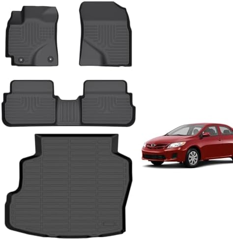 for Mazda 2 Floor Mats 2015 2024  TPE Automotive All Weather Custom Car Floor Mats Cargo Liner Full Set for Mazda 2 Accessories 2015 2024