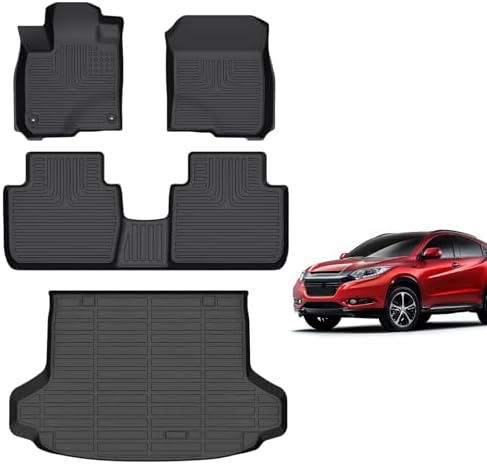 for Mazda 2 Floor Mats 2015 2024  TPE Automotive All Weather Custom Car Floor Mats Cargo Liner Full Set for Mazda 2 Accessories 2015 2024