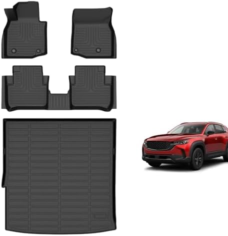 for Mazda 2 Floor Mats 2015 2024  TPE Automotive All Weather Custom Car Floor Mats Cargo Liner Full Set for Mazda 2 Accessories 2015 2024