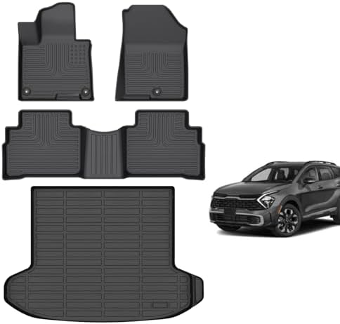 for Mazda 2 Floor Mats 2015 2024  TPE Automotive All Weather Custom Car Floor Mats Cargo Liner Full Set for Mazda 2 Accessories 2015 2024