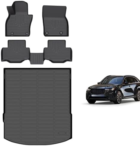 for Mazda 2 Floor Mats 2015 2024  TPE Automotive All Weather Custom Car Floor Mats Cargo Liner Full Set for Mazda 2 Accessories 2015 2024