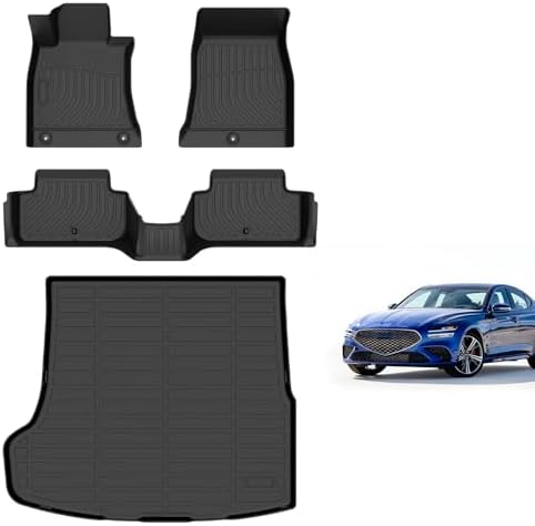 for Mazda 2 Floor Mats 2015 2024  TPE Automotive All Weather Custom Car Floor Mats Cargo Liner Full Set for Mazda 2 Accessories 2015 2024