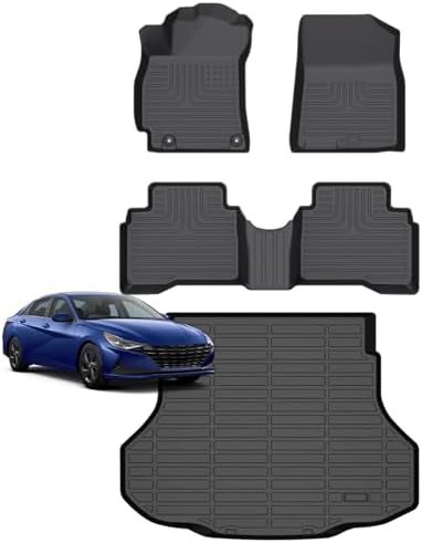 for Mazda 2 Floor Mats 2015 2024  TPE Automotive All Weather Custom Car Floor Mats Cargo Liner Full Set for Mazda 2 Accessories 2015 2024