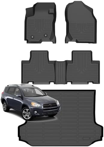 for Mazda 2 Floor Mats 2015 2024  TPE Automotive All Weather Custom Car Floor Mats Cargo Liner Full Set for Mazda 2 Accessories 2015 2024