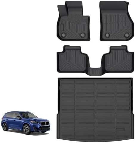 for Mazda 2 Floor Mats 2015 2024  TPE Automotive All Weather Custom Car Floor Mats Cargo Liner Full Set for Mazda 2 Accessories 2015 2024