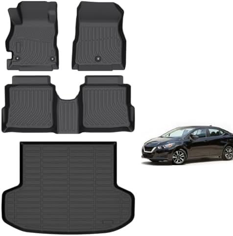 for Mazda 2 Floor Mats 2015 2024  TPE Automotive All Weather Custom Car Floor Mats Cargo Liner Full Set for Mazda 2 Accessories 2015 2024