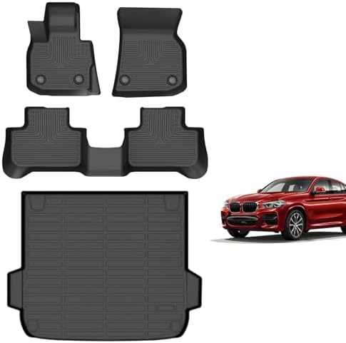 for Mazda 2 Floor Mats 2015 2024  TPE Automotive All Weather Custom Car Floor Mats Cargo Liner Full Set for Mazda 2 Accessories 2015 2024