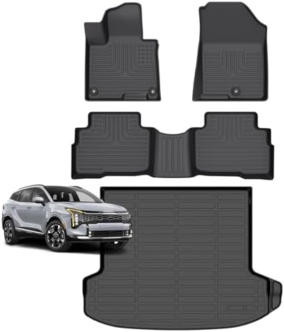 for Mazda 2 Floor Mats 2015 2024  TPE Automotive All Weather Custom Car Floor Mats Cargo Liner Full Set for Mazda 2 Accessories 2015 2024