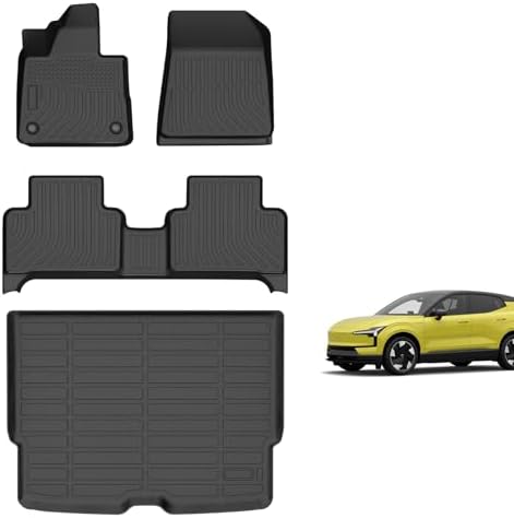 for Mazda 2 Floor Mats 2015 2024  TPE Automotive All Weather Custom Car Floor Mats Cargo Liner Full Set for Mazda 2 Accessories 2015 2024