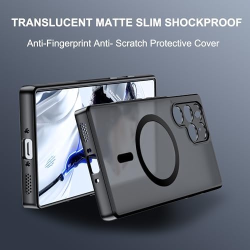 for Red Magic 11 Pro/Red Magic 11 Pro  Case  Compatible with MagSafe Military Grade Shockproof  Slim Shockproof Magnetic Phone Case Black